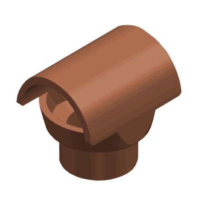 MP1-Chimney Bonnet Hood Top 185mm Red 