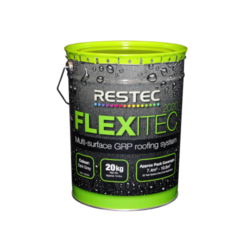 Restec Flexitec 2020 Resin Dark Grey 20kg 1.2 kg -1.4 kg per m2